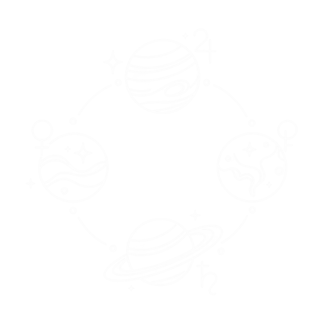 Planets line art